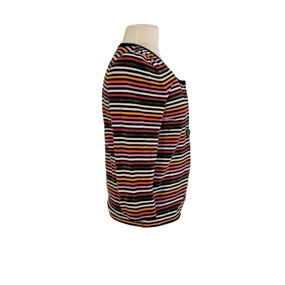 Sonia Rykiel Multicolor Striped Velour Cardigan - Picture 4 of 7